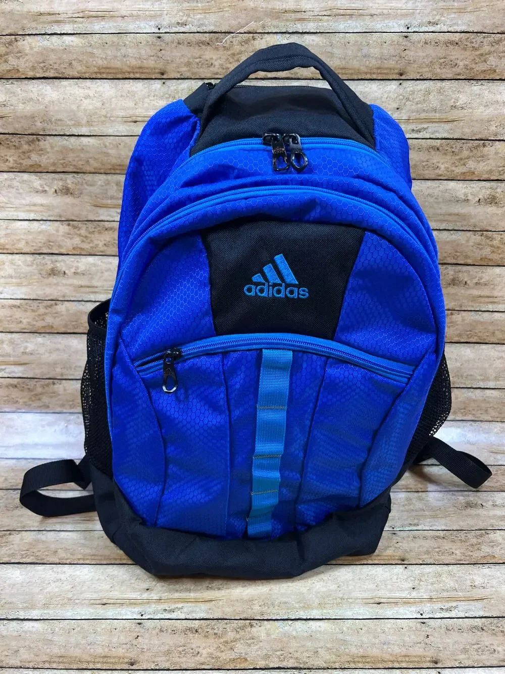 Adidas Prime Backpack Blue Black Full Size School Gym Travel